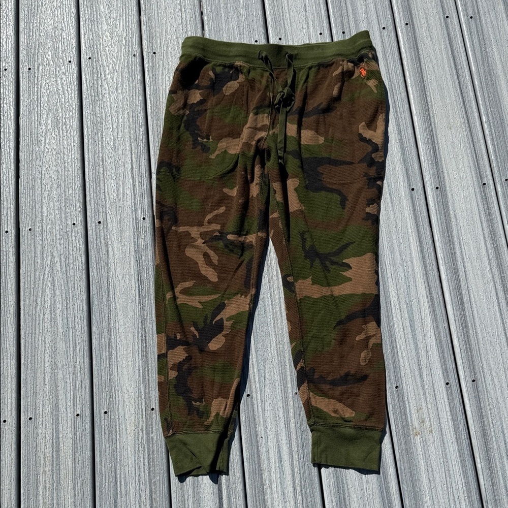 Polo by Ralph Lauren - Waffle Knit Camo Olive and Brown Sleepwear - XL